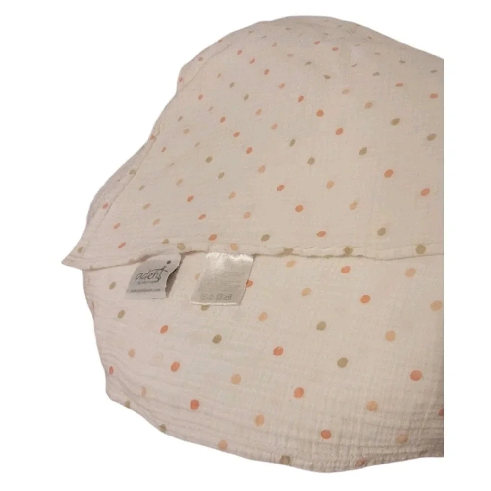 Aden by Aden + Anais ‎ Swaddle Blanket White Pink Brown Tan Polka Dot Muslin